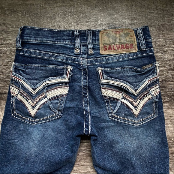 Salvage ripped jeans women’s size 29x30 Havoc straight slim fit - Picture 8 of 10